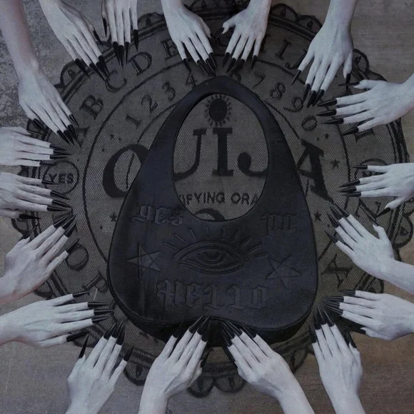 Seance Bag Black Faux Leather Ouija Board Purse - Picture 7 of 7